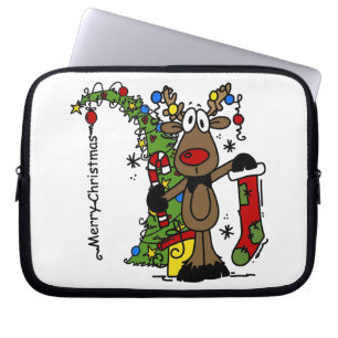 Capa Para Notebook Merry Christmas Reindeer