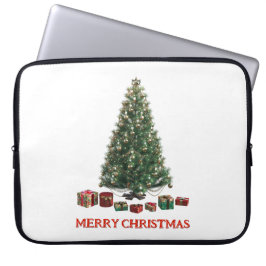 Capa Para Notebook Merry Christmas. Tree (design 1) with gifts