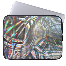 Capa Para Notebook Mess de traços coloridos em grãos rústicos e chuvo