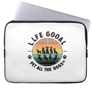 Capa Para Notebook Meta da Vida Acariciar Todos os Cachorros Cópia Có