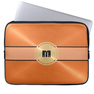 Capa Para Notebook Metal de aço inoxidável brilhante alaranjado e b