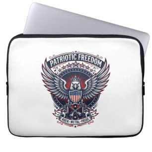 Capa Para Notebook Metal Patriótico Asas Patriota Música Rock Metal P