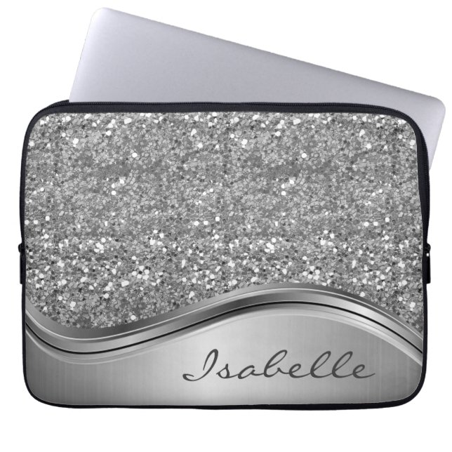 Capa Para Notebook Metal Personalizado para Bling do Grelha Sparkle D (Frente)