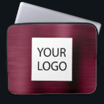 Capa Para Notebook Metálico Borgonha - Promocional de Logotipo Person<br><div class="desc">Moderno Burgundy Faux Metálico Ilegante Ilegante Seu Laptop de logotipo personalizado Saco de Promocional ou Promocional (promo) de anúncio. Este gabinete de computador profissional de classe pode ser personalizado para incluir o logotipo da sua empresa ou da sua empresa.</div>