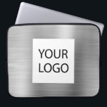 Capa Para Notebook Metálico moderno - Promocional de logotipo persona<br><div class="desc">Promocional de logotipo Elegante Elegante de aço inoxidável elegante de aço inoxidável metálico moderno prato prateado ou caixa de Promocional de Capa. Este caso pode ser personalizado para incluir o logotipo da sua empresa ou da sua empresa.</div>