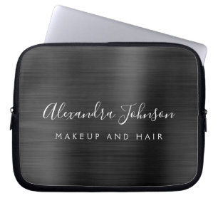 Capa Para Notebook Metálico Preto - Monograma Profissional de Negócio