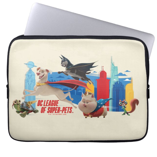 Capa Para Notebook Metrópole de patrulhamento Super Pets (Frente)