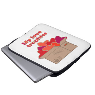 Capa Para Notebook Meu amor troféu no cheio de Namorados corações
