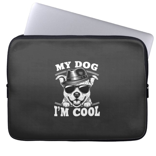 Capa Para Notebook Meu Cachorro Acha que Sou Legal (Frente)