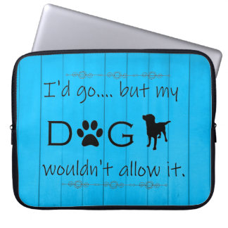 Capa Para Notebook Meu Cachorro não permitiria Bolsa de laptop - Azul