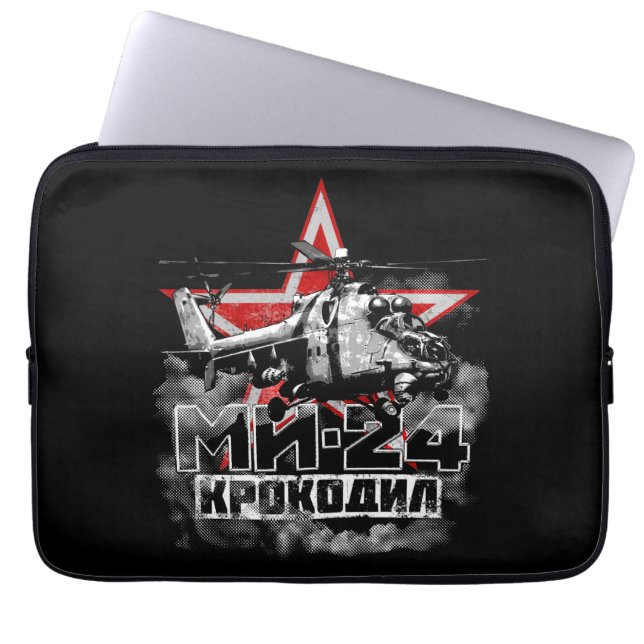 Capa Para Notebook Mi-24 helicóptero soviético (Frente)