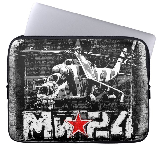 Capa Para Notebook Mi-24 helicóptero soviético (Frente)
