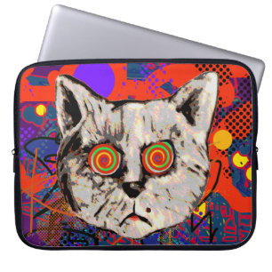 Capa Para Notebook miado de gato louco