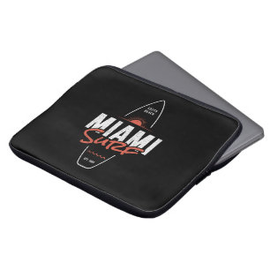 Capa Para Notebook Miami Surf – Design de Surfboard Sunset Vintage da