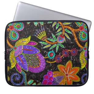 Capa Para Notebook Miçanga De Vidro Colorida Retro Grande