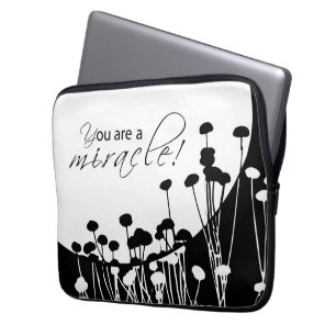 Capa Para Notebook Milagre de recuperação, preto e branco
