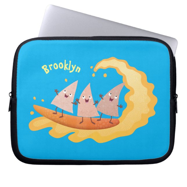Capa Para Notebook Milhas de nachos, batatas fritas, canecas, surf (Frente)