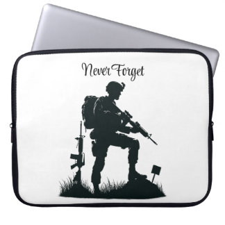 Capa Para Notebook Militares Nunca Esqueçam Saco de Laptop de Homenag