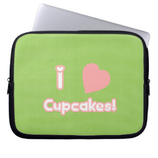 Capa Para Notebook Mim cupcakes do coração! A bolsa de laptop