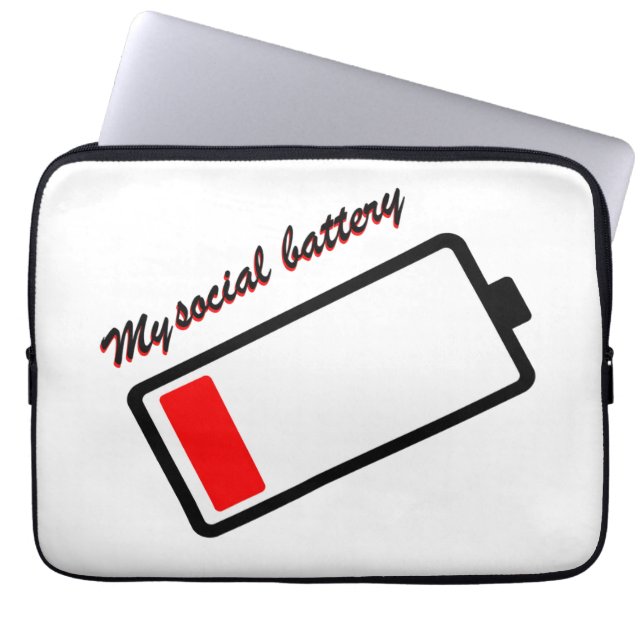 Capa Para Notebook Minha bateria social (Frente)