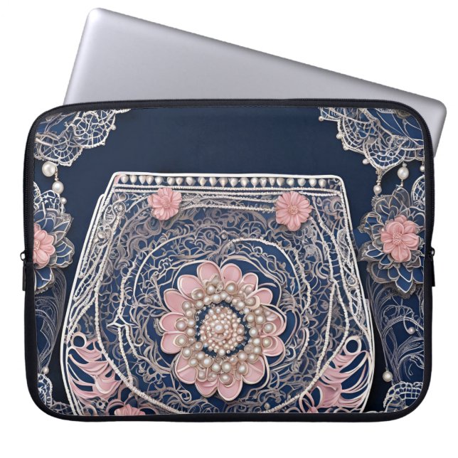 Capa Para Notebook Minha Bolsa Azul arte de IA (Frente)