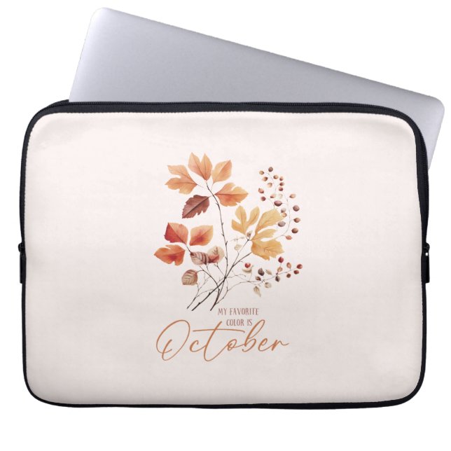 Capa Para Notebook Minha Cor Favorita É Outubro - O Outono Deixa E Pi (Frente)