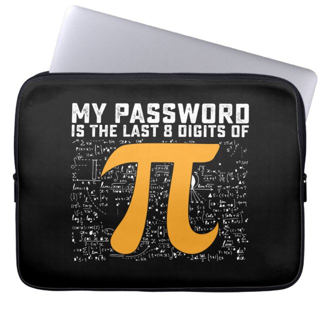 Capa Para Notebook Minha Senha São Os Últimos 8 Dígitos Do Dia Do Pi  (Frente)