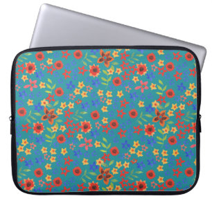Capa Para Notebook Miniimpressão Floral Retroativa na Bolsa de laptop