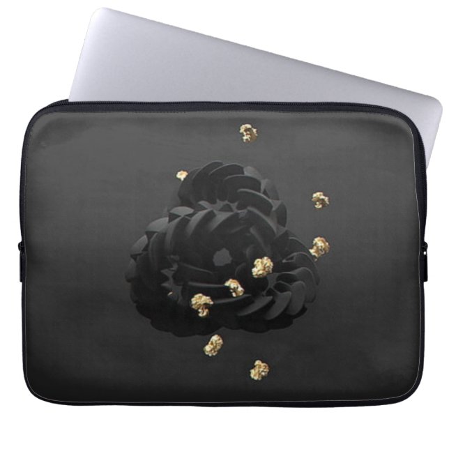 Capa Para Notebook Minimalismo em ouro couro (Frente)