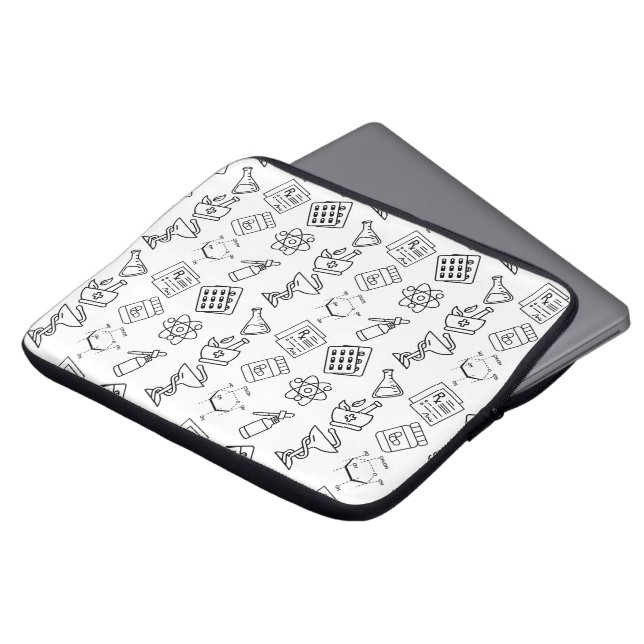 Capa Para Notebook Minimalist Pharmacy Icon Pattern Laptop Sleeve (Frente Topo)