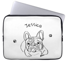Capa Para Notebook Minimalista do Bulldog na moda