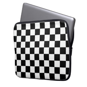 Capa Para Notebook Minimalista Xadrez Retro – Streetwear Monocromátic