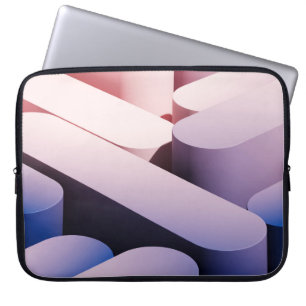 Capa Para Notebook Mínimo de fundo de matiz abstrato. Azul e rosa 