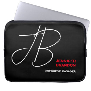 Capa Para Notebook Mínimo de manuscrito vermelho preto branco