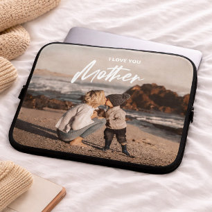 Capa Para Notebook Mínimo eu amo você mãe foto substituir presente