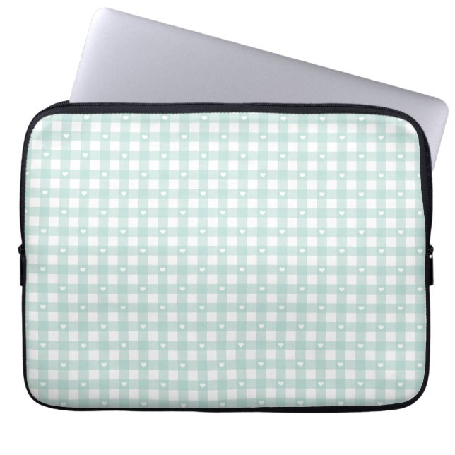 Capa Para Notebook Mint Green Checks (Frente)