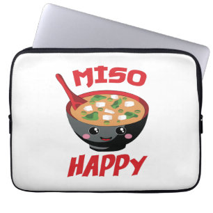 Capa Para Notebook Miso Happy Funny Comida Kawaii