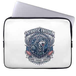 Capa Para Notebook Missão Noturna Patriótica Patriota Lobo Militar In