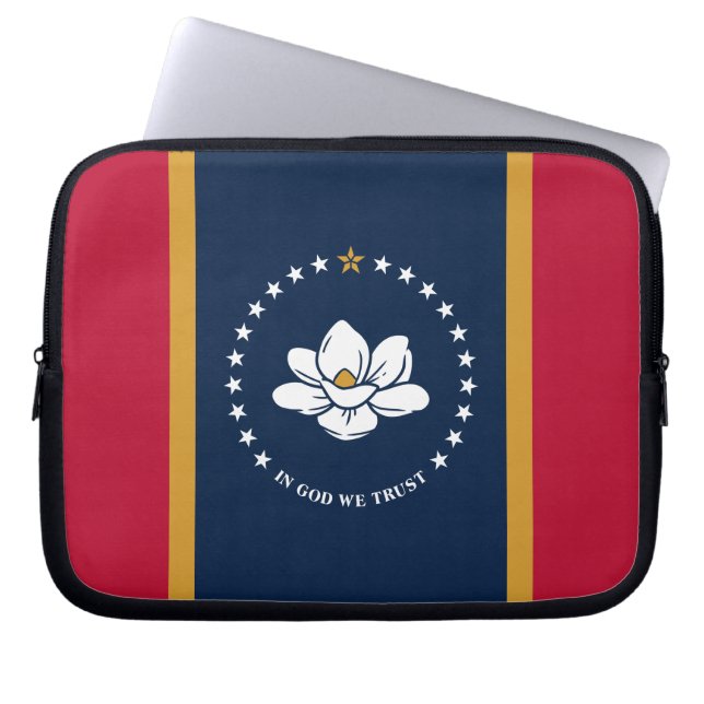 Capa Para Notebook Mississippi Flag Laptop Sleeve (Frente)