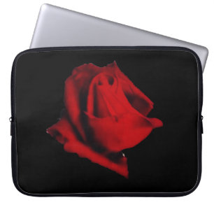 Capa Para Notebook Mistério macio de incandescência da rosa vermelh