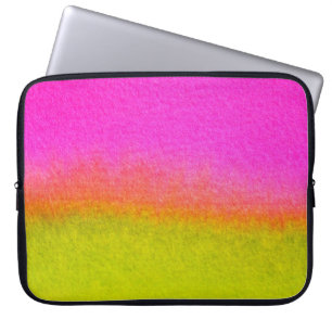 Capa Para Notebook ;Mistura de gradiente de aquarela rosa e verde