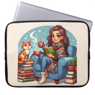 Capa Para Notebook Moça de Leitura