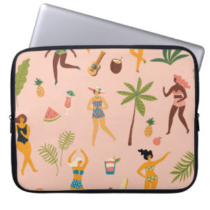 Capa Para Notebook Moças de maiô: Dança tropical de vinheta