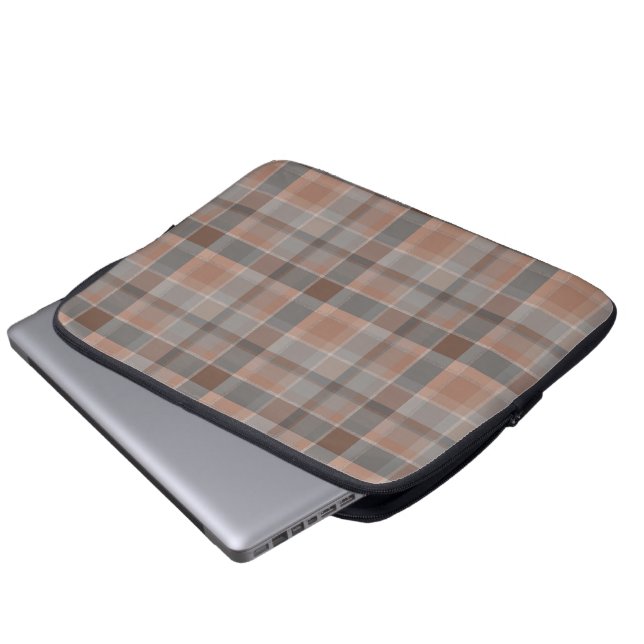 Capa Para Notebook Mocha mousse e cinza (Frente Inferior)