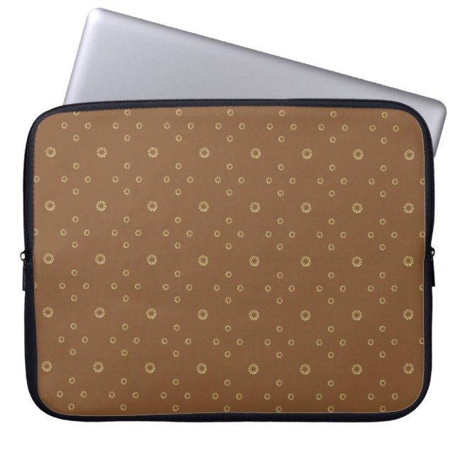 Capa Para Notebook Mocha | Zínia Dourada Sol (Frente)