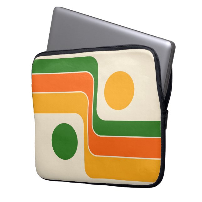 Capa Para Notebook Mod Estilo Geométrico Retro dos Anos 70 (Frente Esquerda)