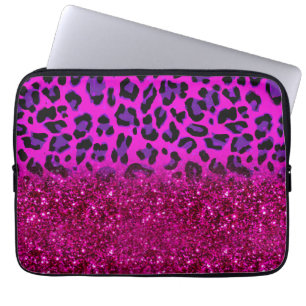 Capa Para Notebook Moda Moderna Rosa Púrpura Leopardo-da-Lama