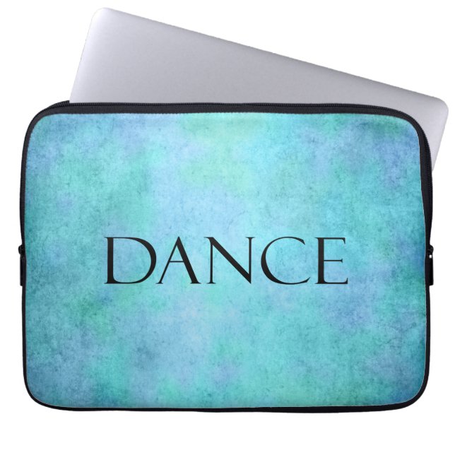 Capa Para Notebook Modelo azul da dança da aguarela da cerceta das (Frente)