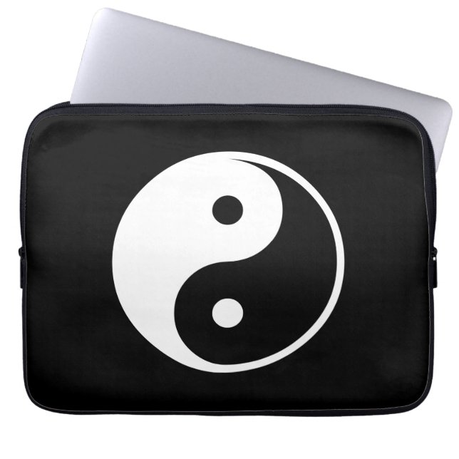 Capa Para Notebook Modelo preto e branco da ilustração de Yin Yang (Frente)