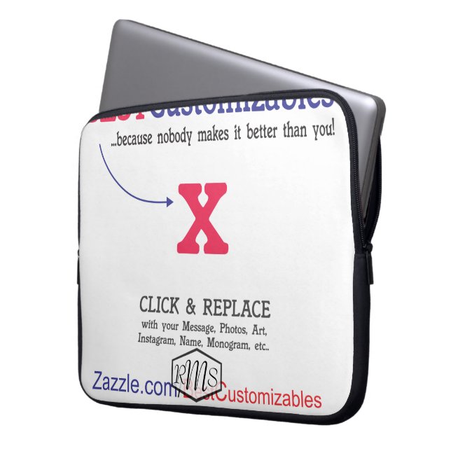 Capa Para Notebook Modelo vazio customizável do presente (Frente Esquerda)